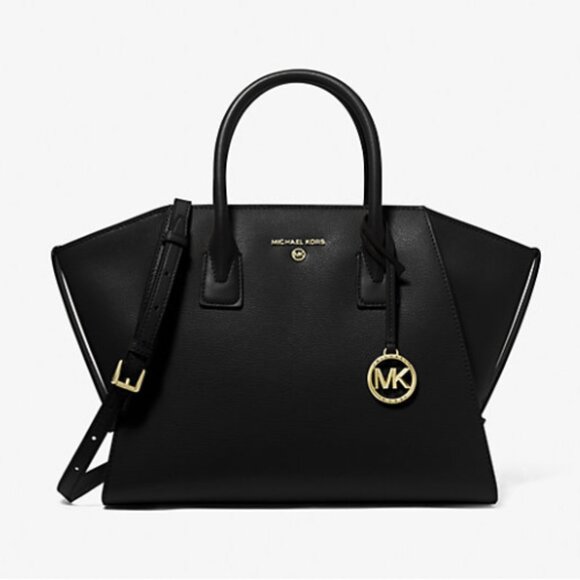 Michael Kors Avril Large Leather and Suede Tote Bag Black NWT $628 - Picture 1 of 7
